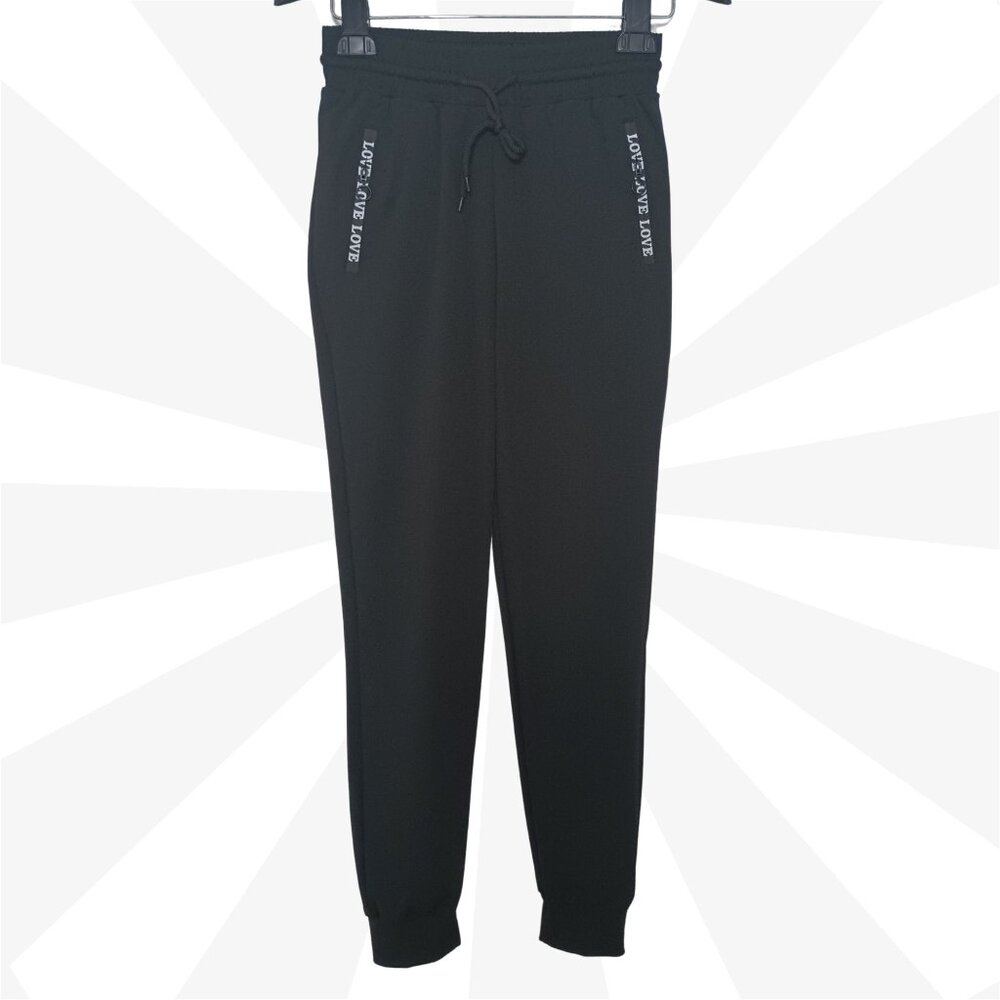 Neve Black Jogger Pants Size S Tapered